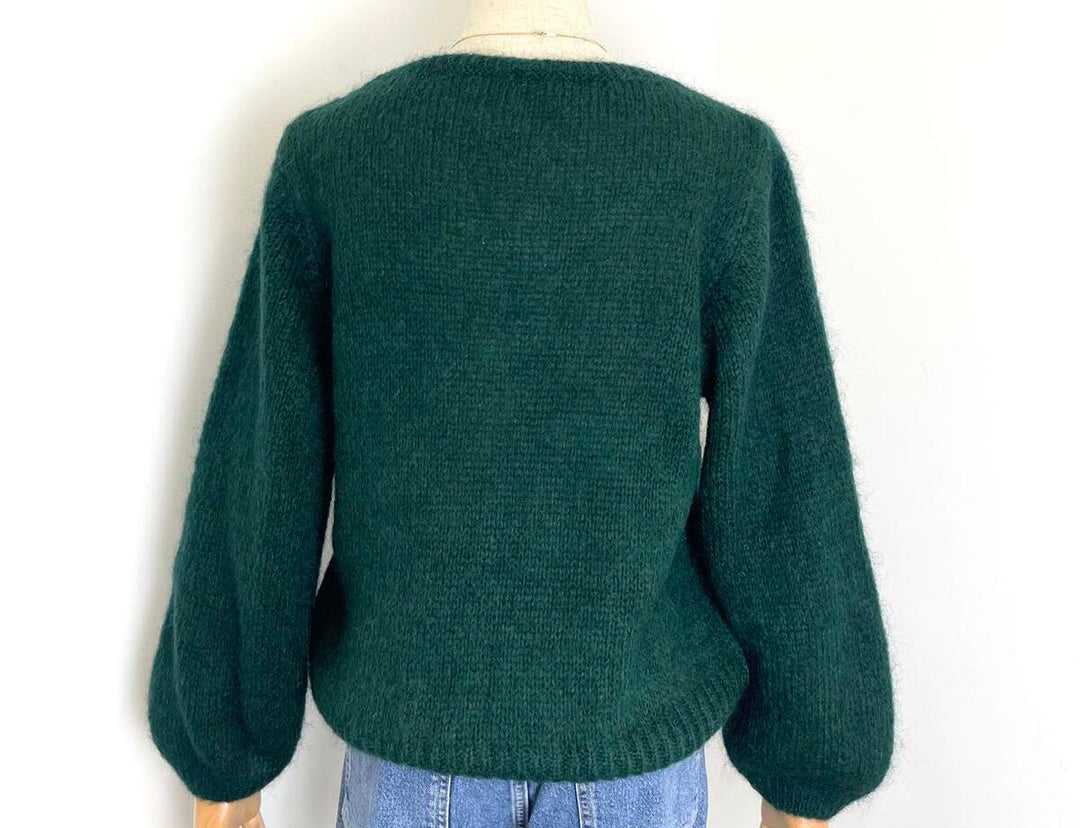 Rundhals-Pullover aus Mohair