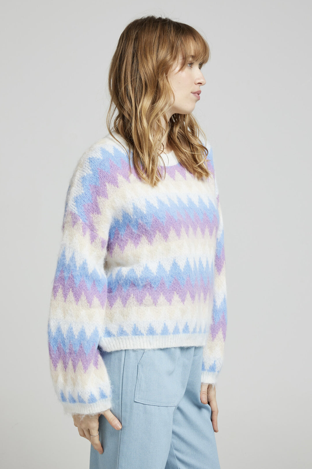 VESPERIA - Bunter Mohairpullover