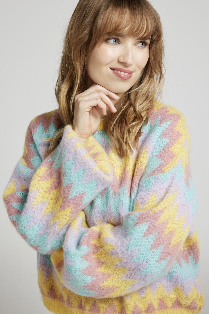 VESPERIA - Bunter Mohairpullover