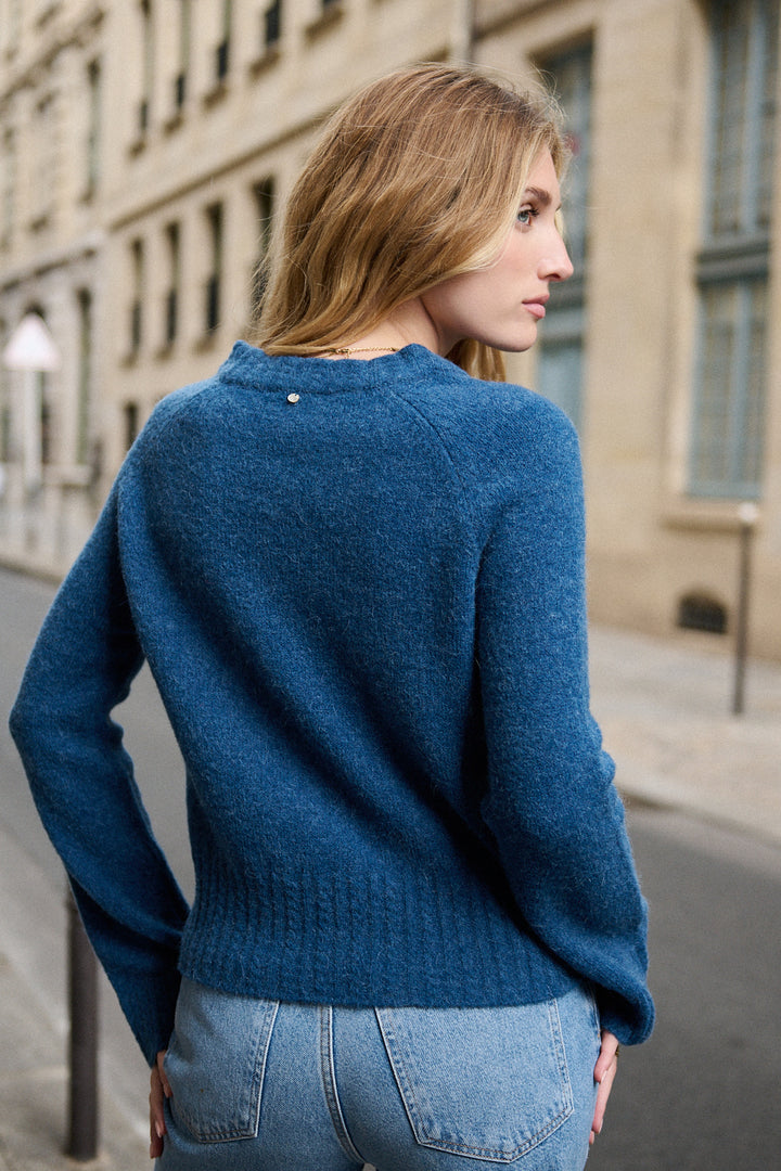 Crop-Pullover aus Alpaka und Wolle