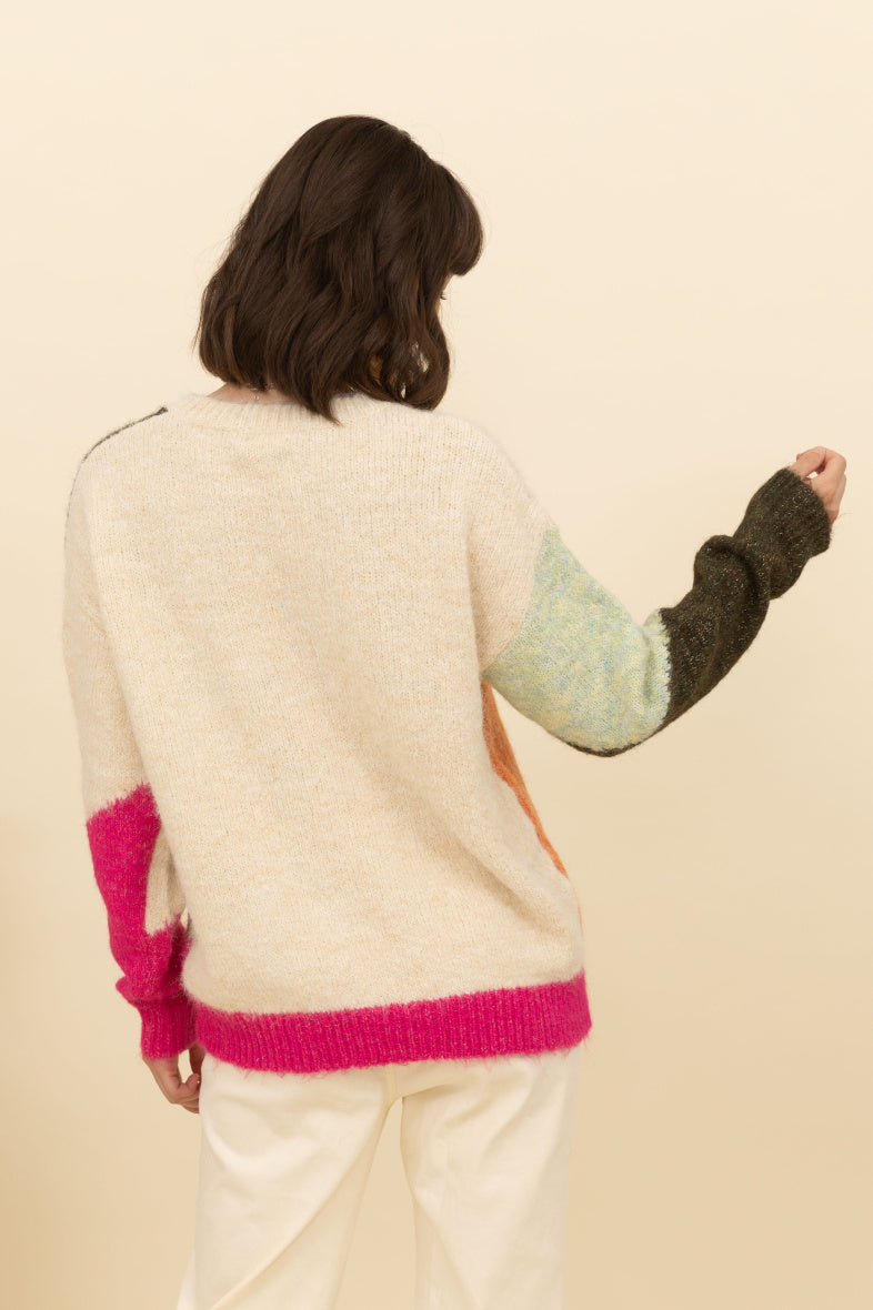 Pullover mit Color-Blocking