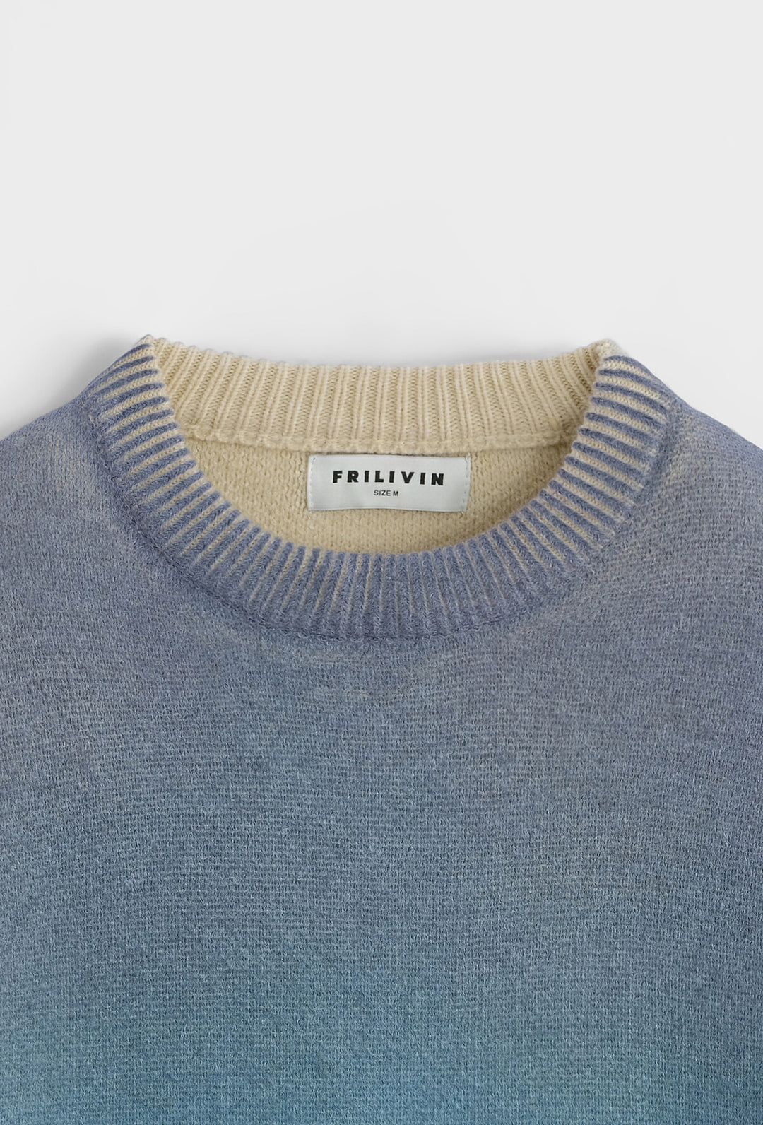 Rundhalspullover - blau
