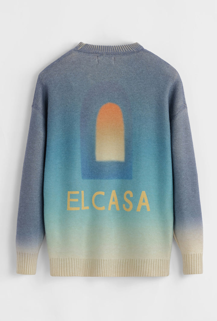 Rundhalspullover - blau