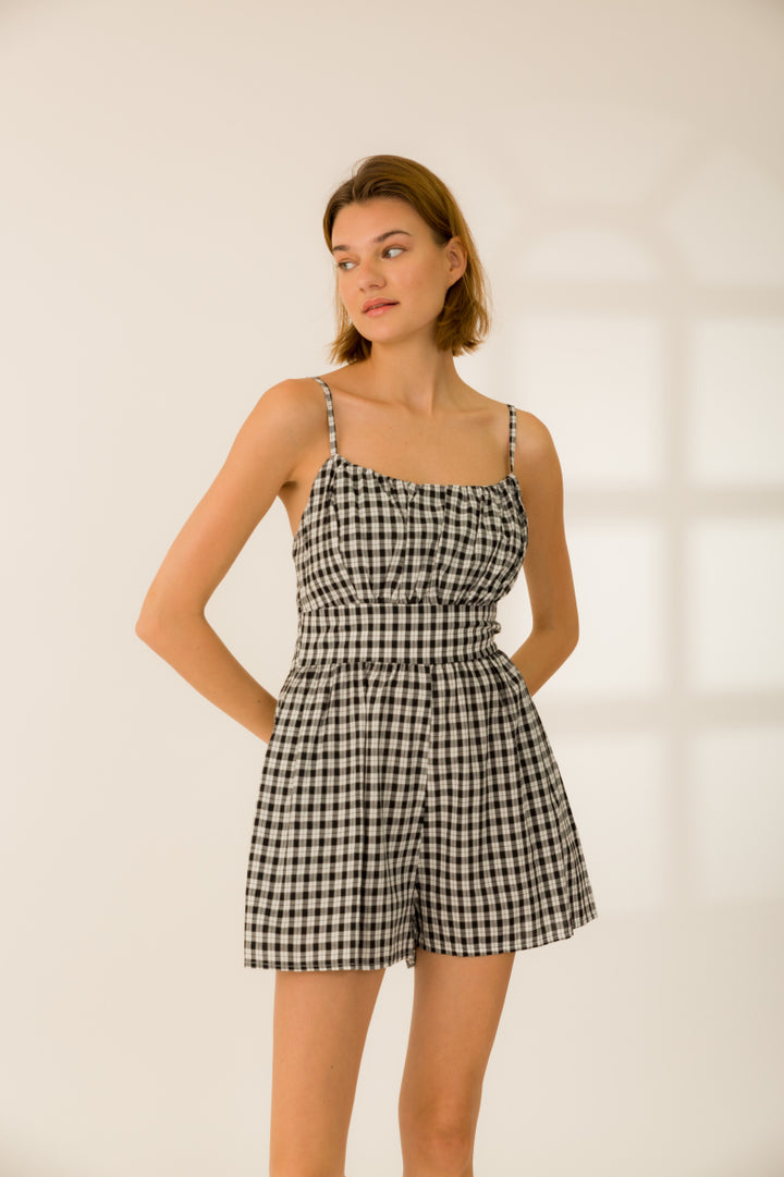 Playsuit mit Gingham-Print