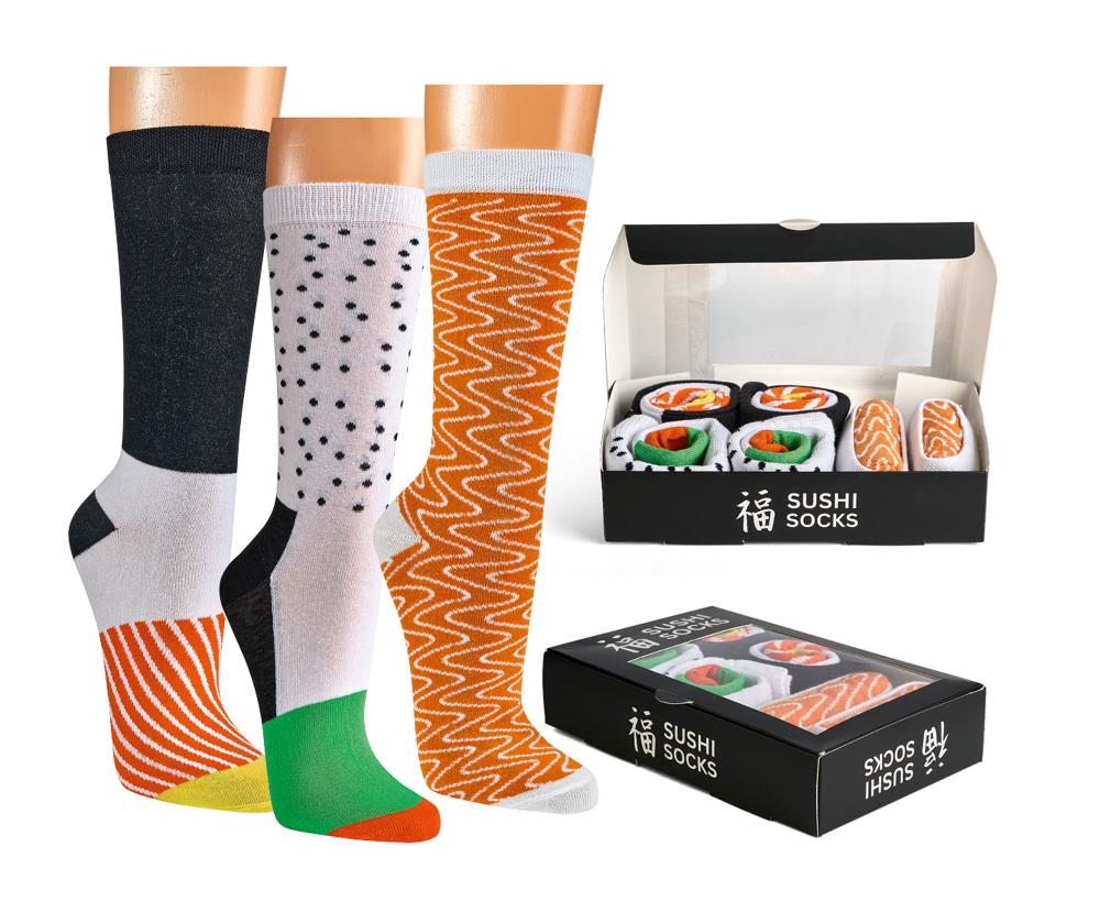 Socken SUSHI mit Geschenkverpackung (1 Set=3 Paar)