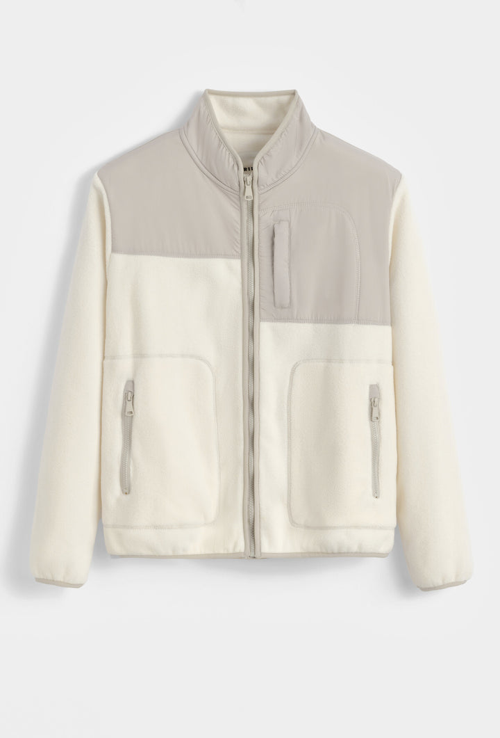 Jacke mit Reißverschluss – beige/grün