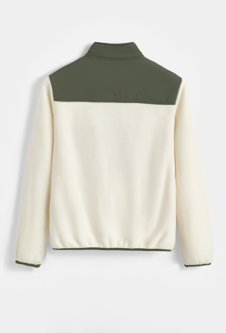 Jacke mit Reißverschluss – beige/grün