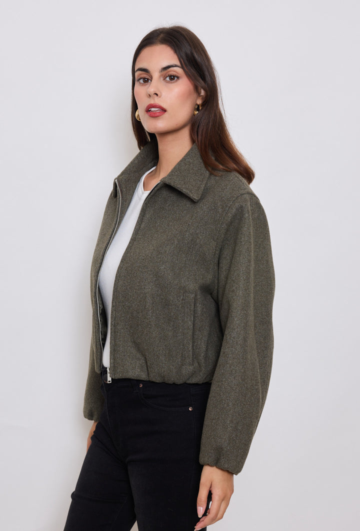 Bomberjacke - braun/olive