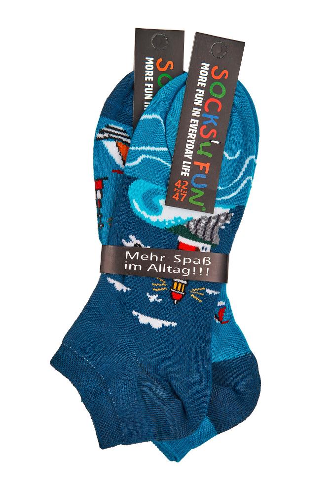 Unisex-Sneaker-Socken mit Küstenglück-Motiv (1 Paar)