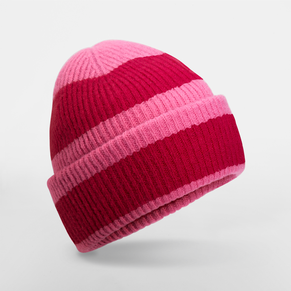 Unisex Strickmütze, Color Block Beanie