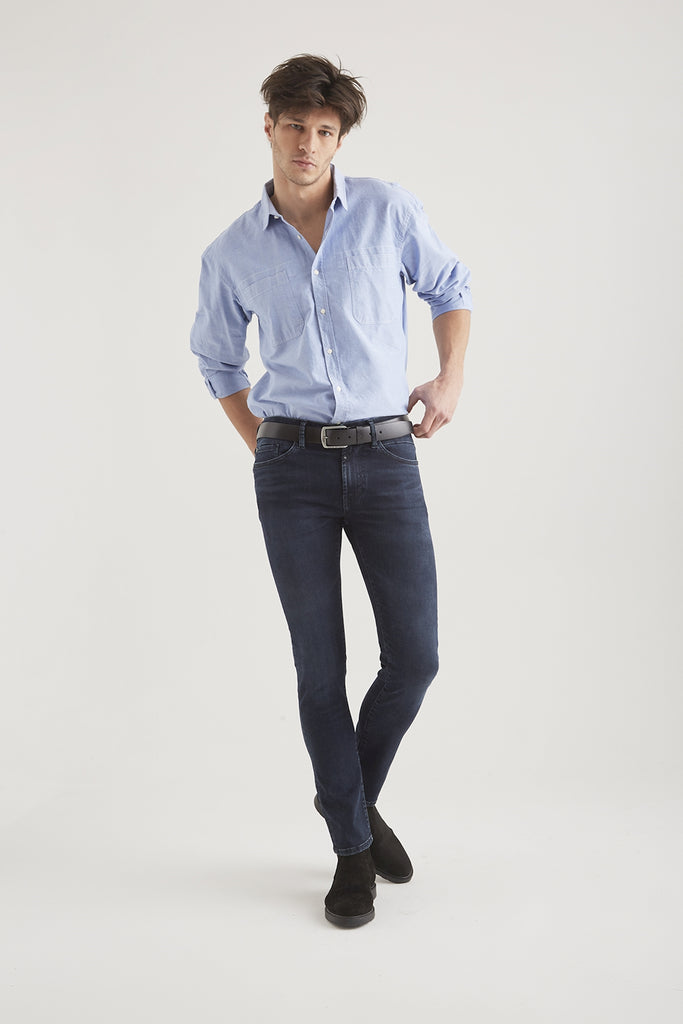 LEO Wellflex Jeans Tapered Fit blue black