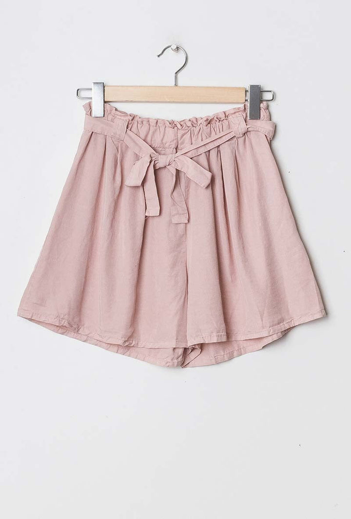 High Waist Shorts aus Lyocell