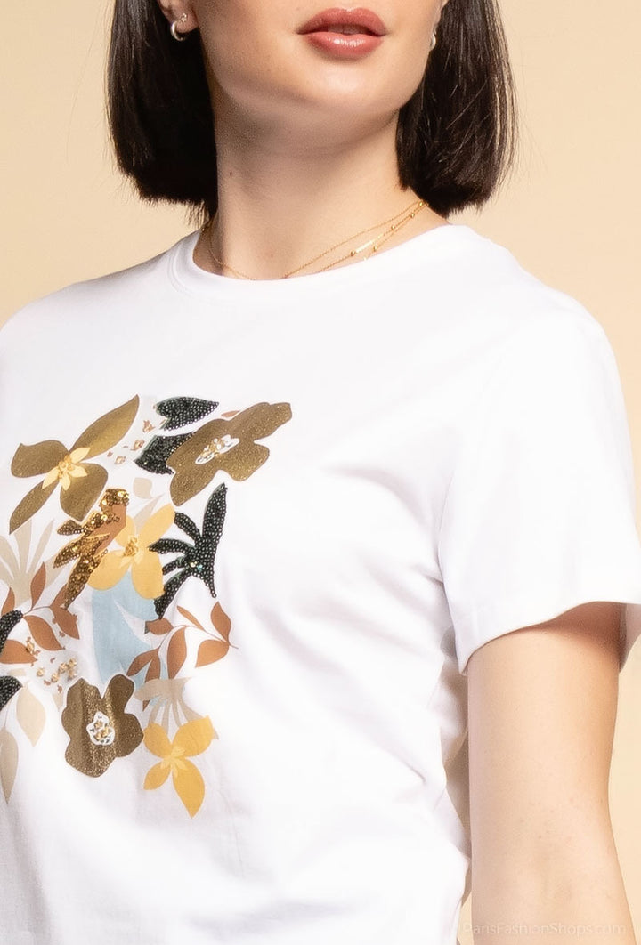 T-Shirt mit Pflanzen-Print