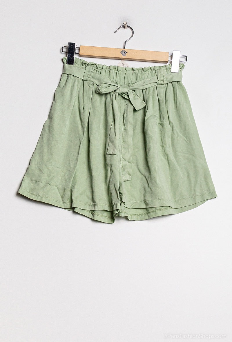 High Waist Shorts aus Lyocell