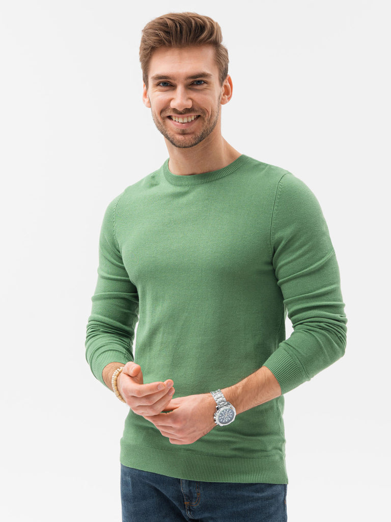 Rundhals-Pullover, light green