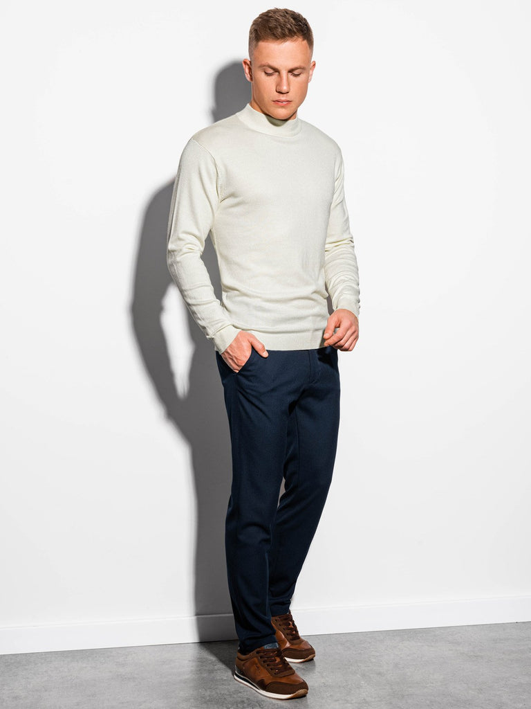 Rollkragenpullover für Herren in ecru und navy blau online kaufen 