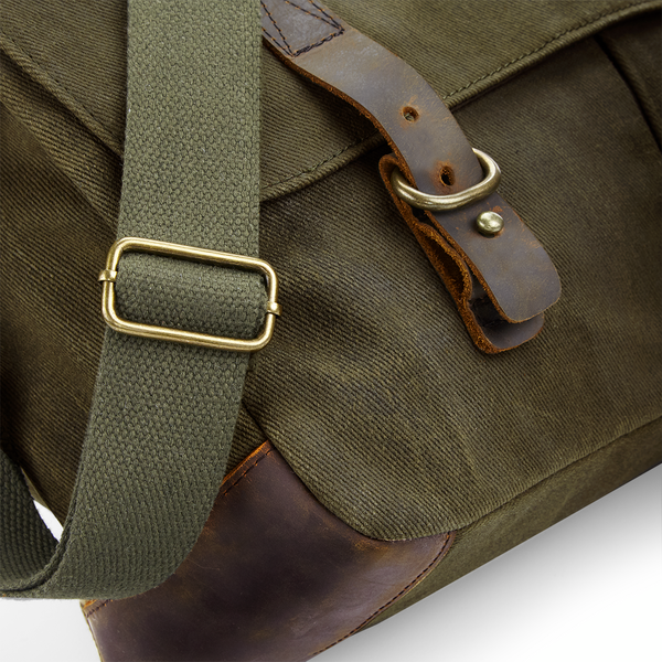 Umhängetasche, Heritage Waxed Canvas Messenger Bag